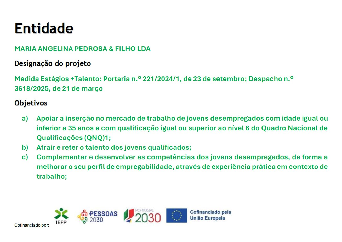Medida Estágios + Talento – CMV IRS 2023 - FNSG - Avelar - CMV